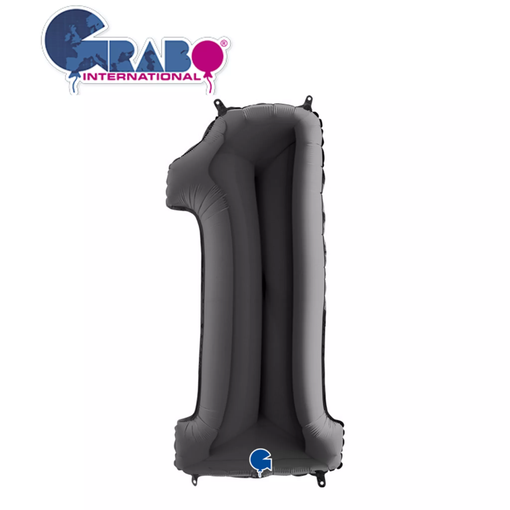 Grabo Foil Balloon Black 40" Number 1