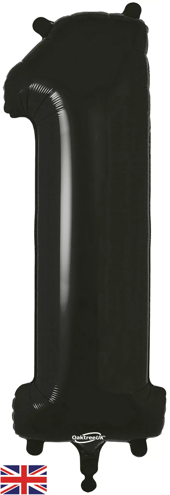Oaktree Foil Balloon Black 34" Number 1