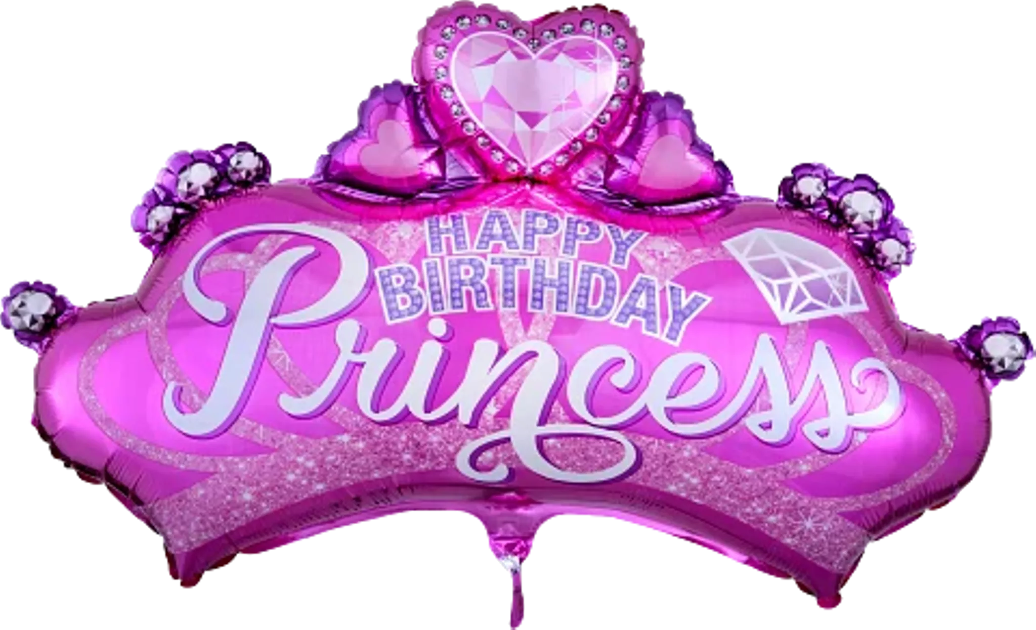 Anagram Princess Crown & Gem 32" Supershape Foil Balloon