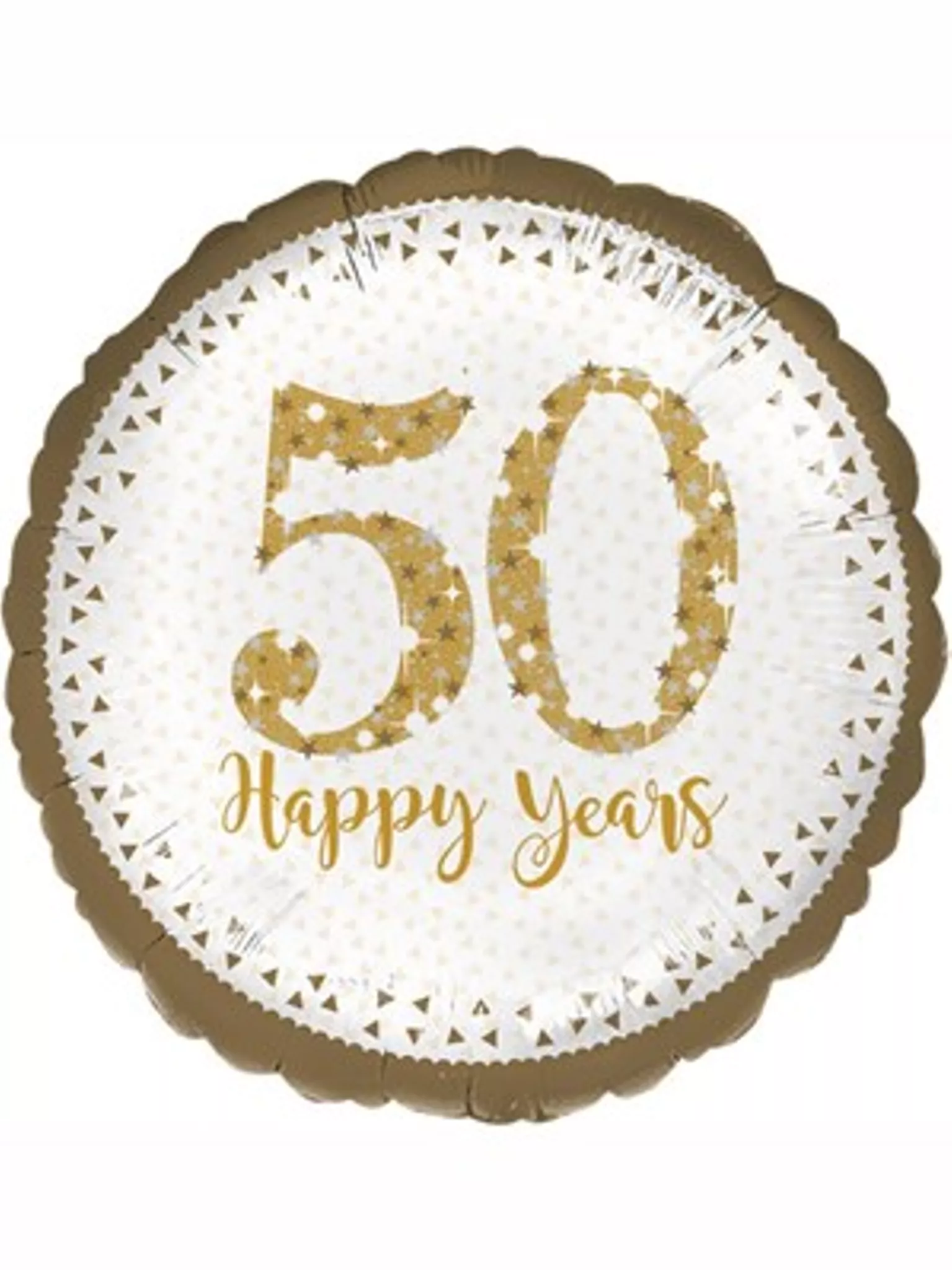 Amscan Sparkling 50th Golden Anniversary 18" Round  Foil Balloon