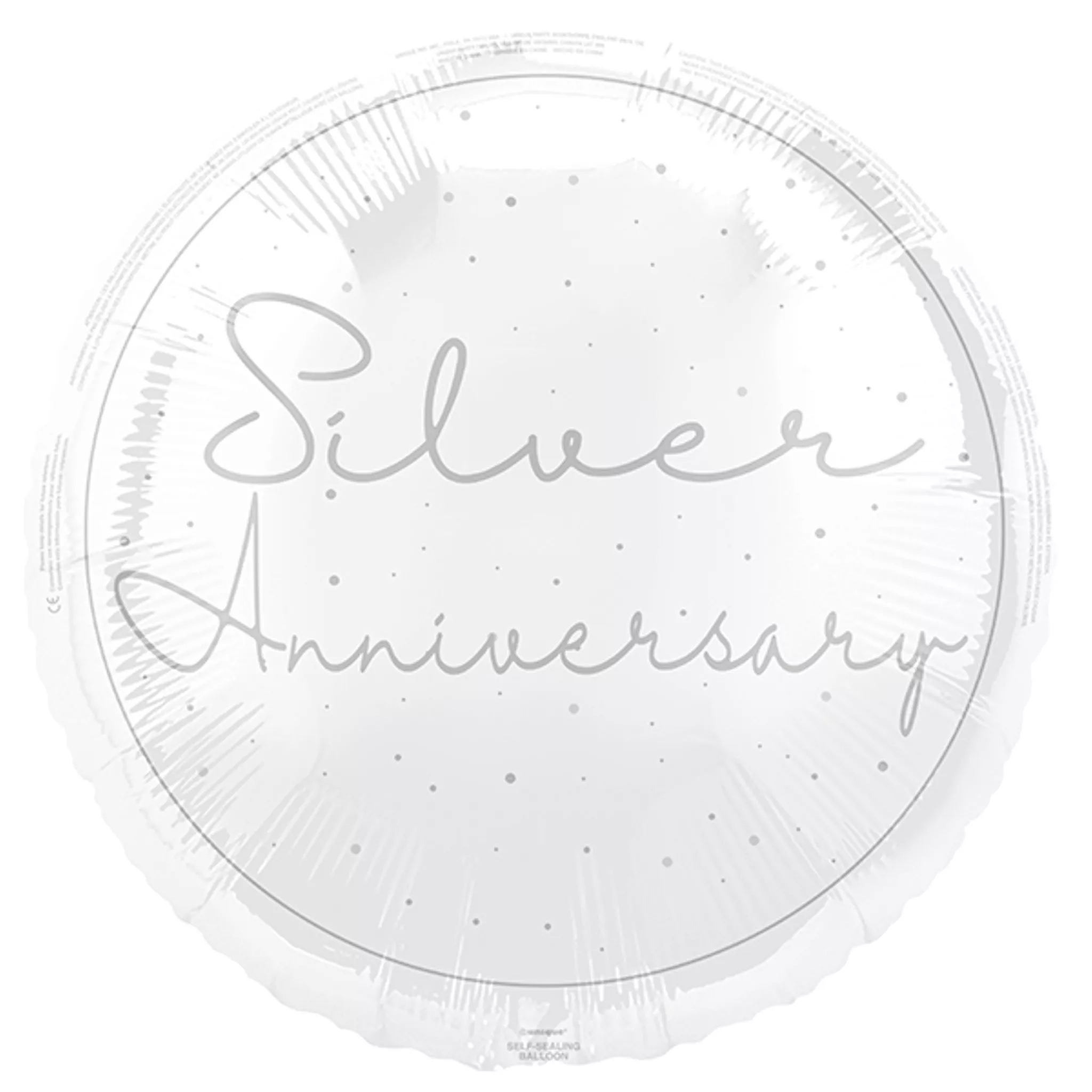 Unique Party Silver Anniversary 18" Foil Balloon