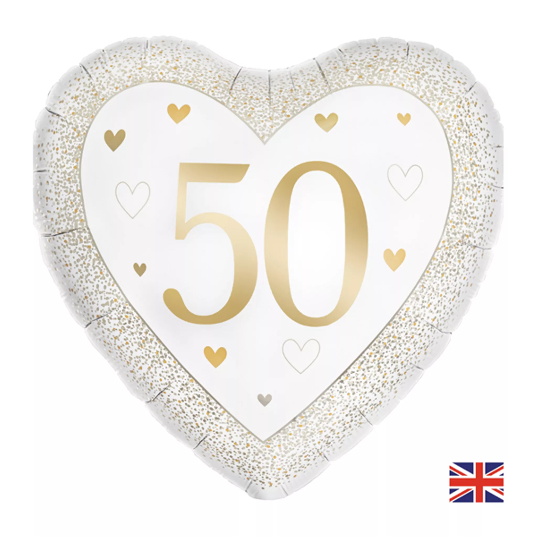 Oaktree Happy 50th Anniversary 18" Heart Foil Balloon