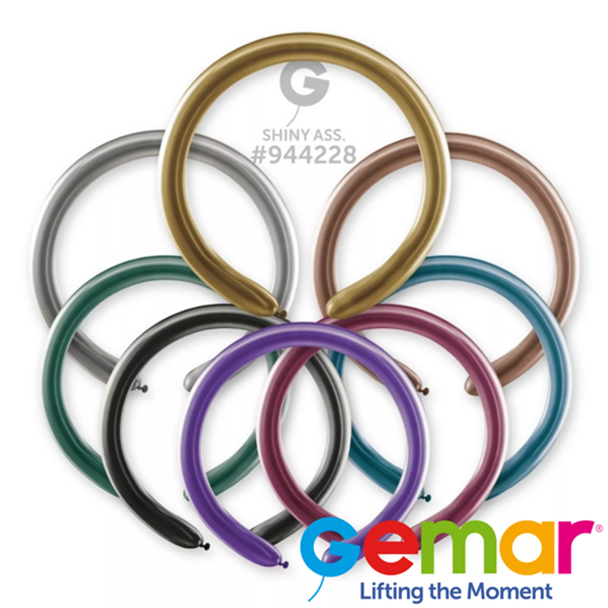 Gemar Shiny Assorted 260 Modelling Latex Balloons 50pk