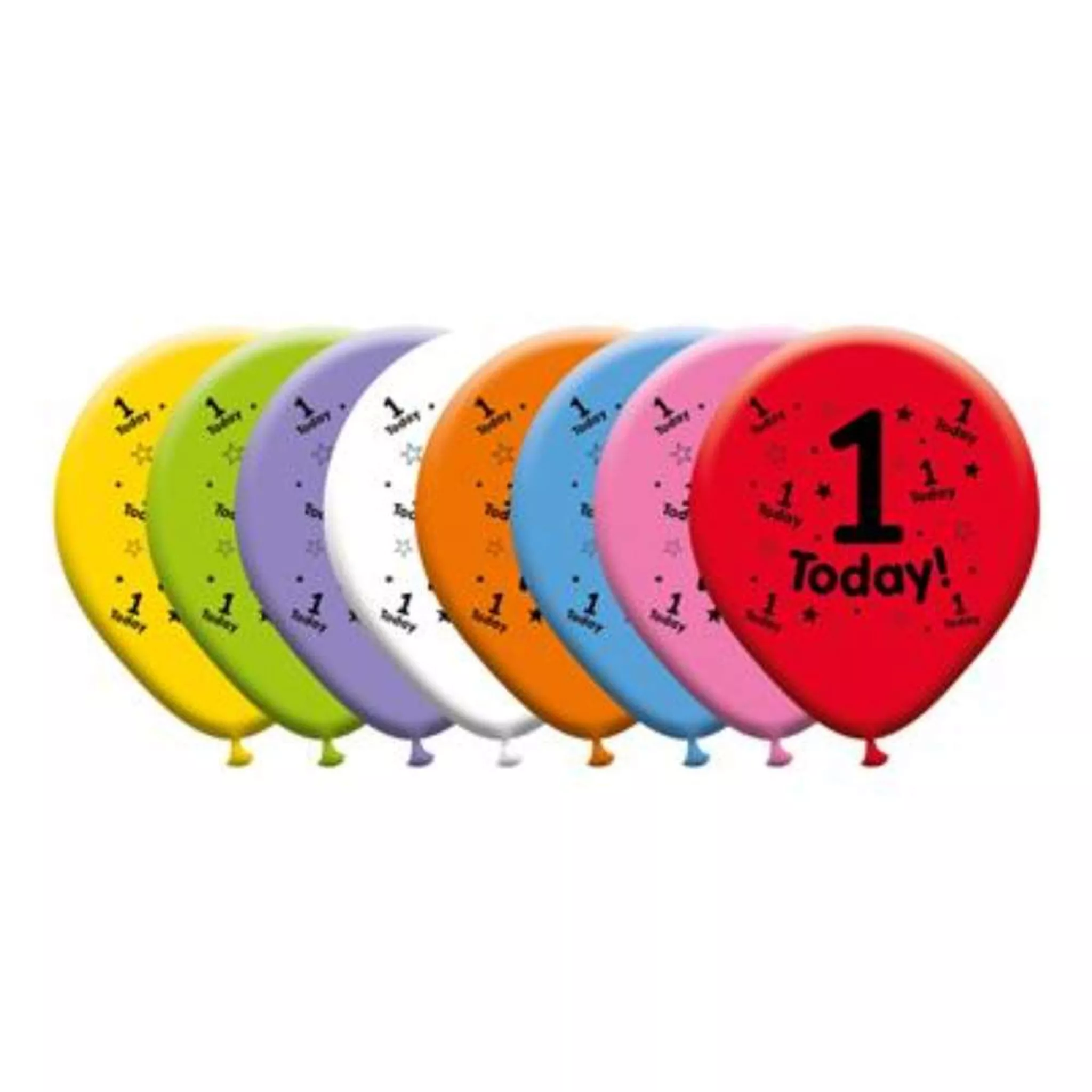 Giftzone Birthday Age 1 Latex Balloons 6PK
