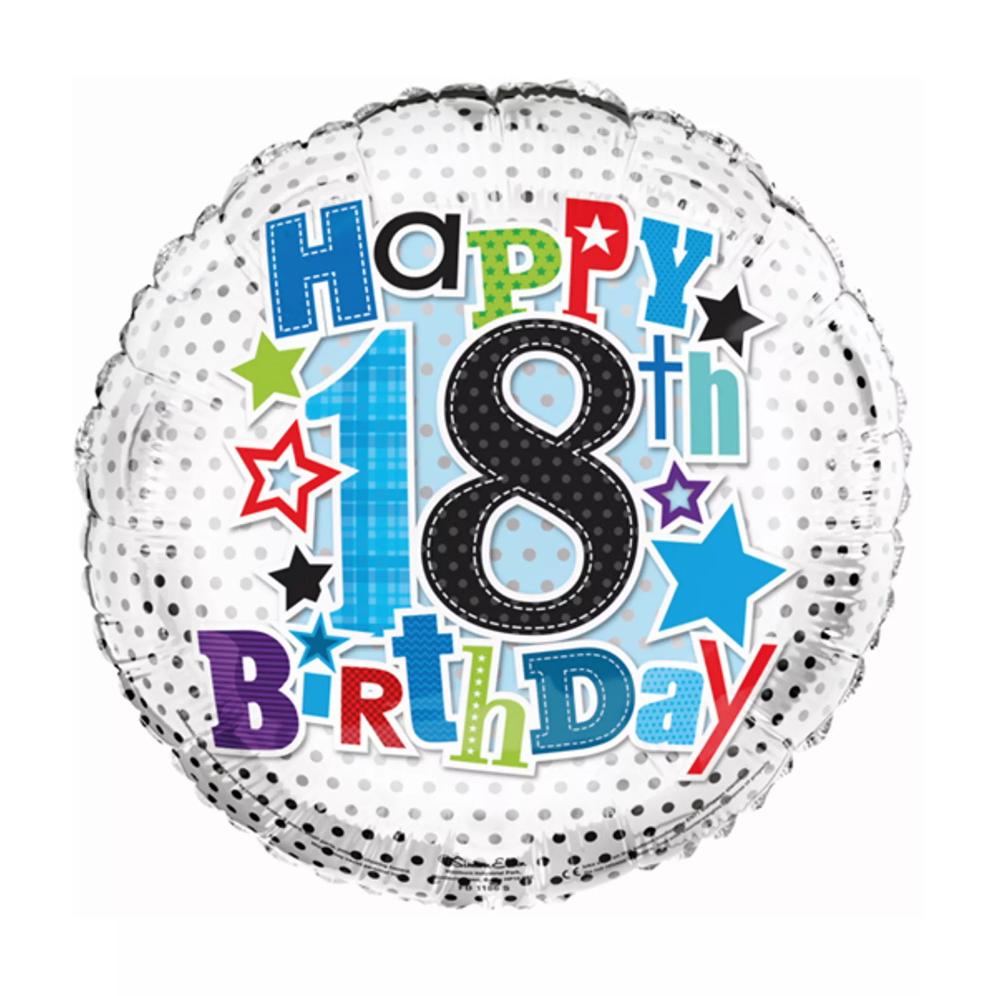 Simon Elvin Age 18 Happy Birthday 18" Foil Balloon