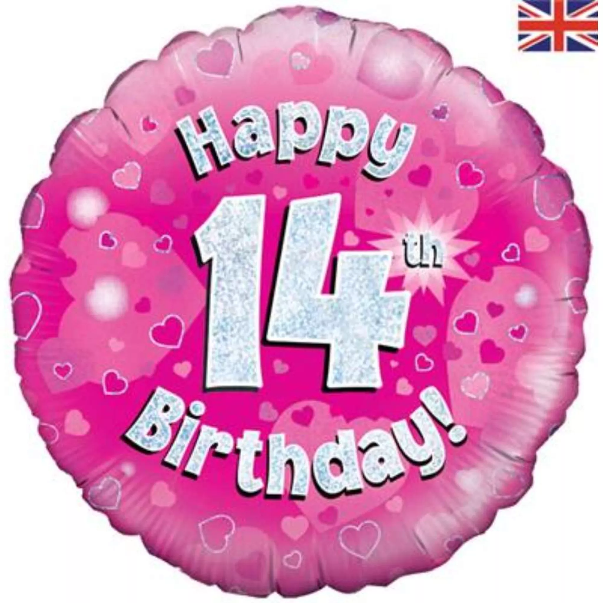 Oaktree Age 14 Pink 18" Foil Balloon