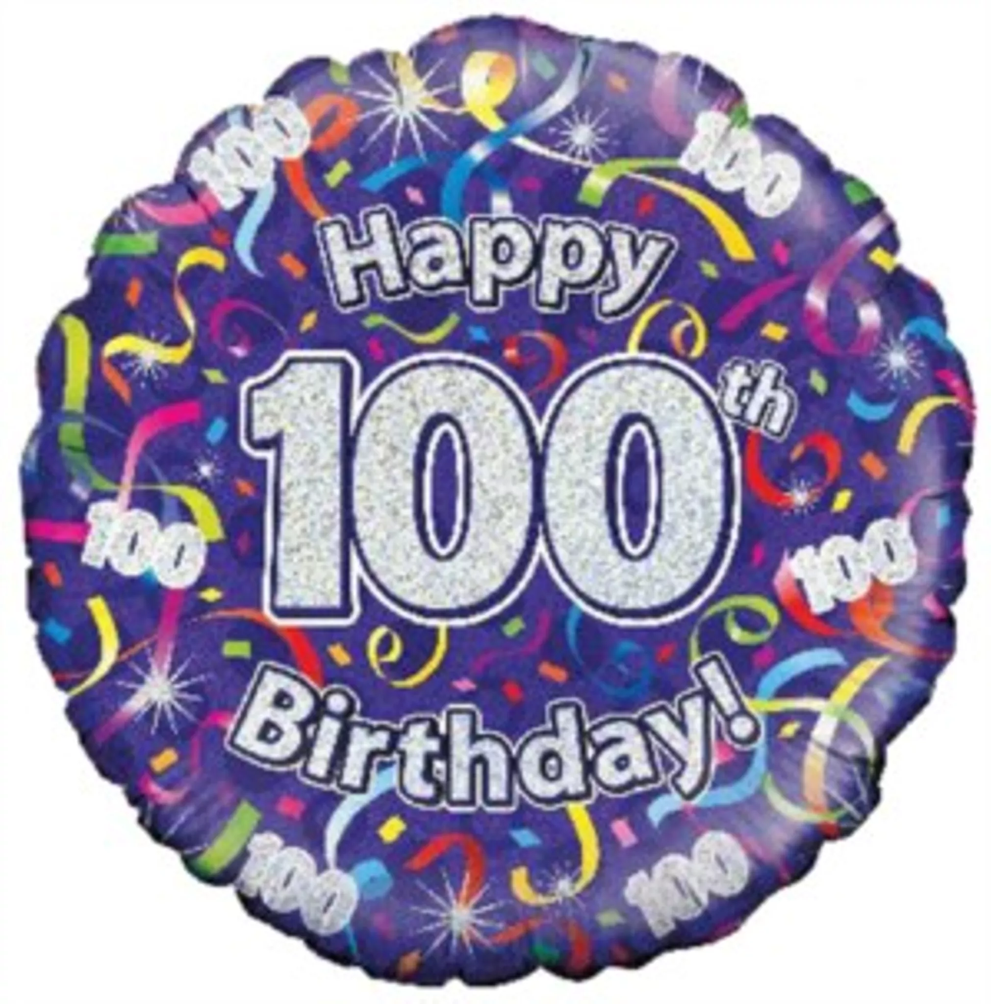 Oaktree Age 100 Streamers 18" Foil Balloon